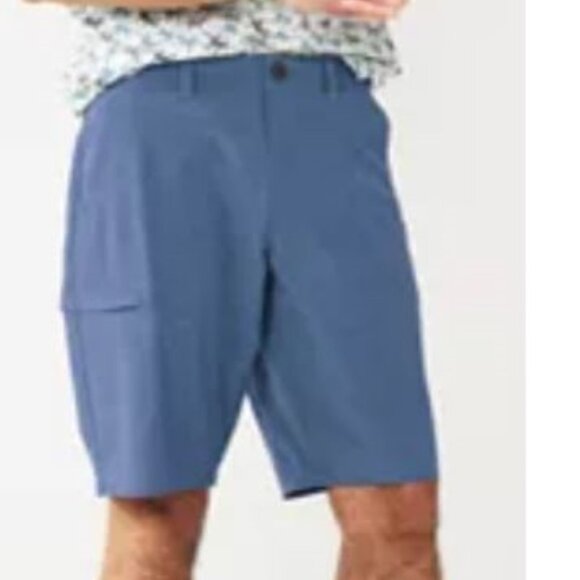Mens Cargo Shorts Waist 29 Slate Blue 10" Inseam Stretch Regular Fit Sonoma - Picture 1 of 4